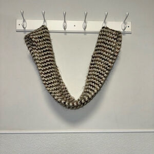 Women's Steve Madden Infinity Scarf One Size White Brown Knit